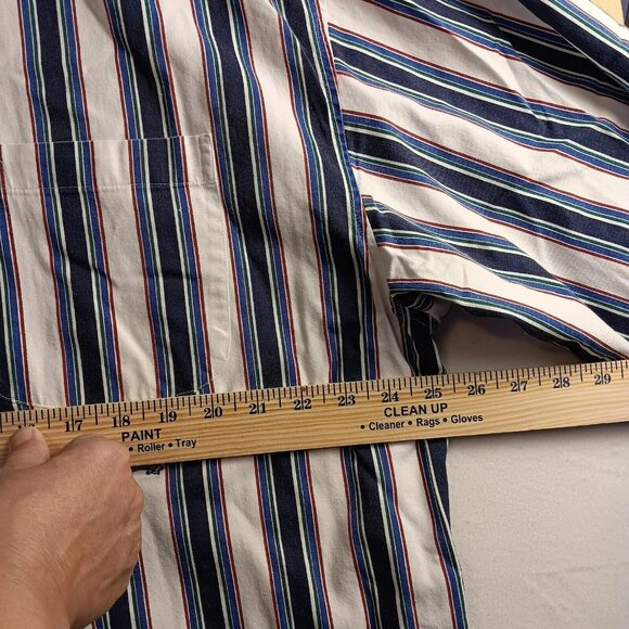 Vintage 90’s McIntosh & Seymour World Soccer Striped Button Up Shirt Size XL - Picture 8 of 11